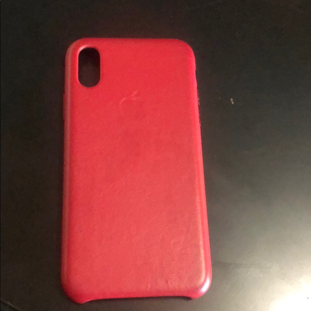 Red Leather iPhone X case